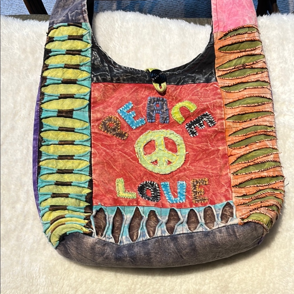 Colorful Nepal Patchwork Shoulder Bag